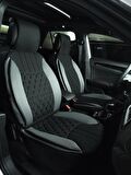 
Dacia Sandero Stepway Lüx Oto Koltuk Minderi Ön Arka 5'li Set ELEGANCE Serisi SİYAH GRİ