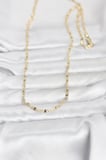 CM 14K Gold Renk Lazerli Gemici Zincir Model 60 cm Kadın Kolye