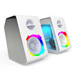 Taşınabilir RGB Işıklı Kablosuz Bluetooth Speaker Hoparlör Güçlü Ses 11 Farklı Renkli Işık Atmosferi