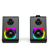 Taşınabilir RGB Işıklı Kablosuz Bluetooth Speaker Hoparlör Güçlü Ses 11 Farklı Renkli Işık Atmosferi