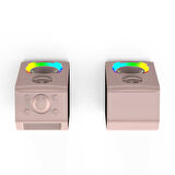 Taşınabilir RGB Işıklı Kablosuz Bluetooth Speaker Hoparlör Güçlü Ses 11 Farklı Renkli Işık Atmosferi