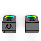Taşınabilir RGB Işıklı Kablosuz Bluetooth Speaker Hoparlör Güçlü Ses 11 Farklı Renkli Işık Atmosferi