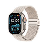 Apple Watch - SE/SE 2/4/5/6 40mm İçin İpeksi Dokunuş Saat Kordonu Hasır Örgülü Şık ve Sportif Kordon