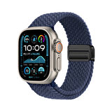 Apple Watch 1/2/3 Serisi 42mm İçin İpeksi Dokunuş Saat Kordonu Hasır Örgülü Şık ve Sportif Kordon