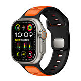 Apple Watch Ultra / Ultra2 49mm Silikon Kordon Hafif, Esnek ve Güvenli Kilit Mekanizmalı Kayış Band