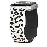 Apple Watch Ultra / Ultra2 49mm Leopar Desenli Silikon Kordon Suya ve Tere Dayanıklı, Hafif ve Esnek
