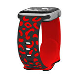 Apple Watch 10 42mm Leopar Desenli Silikon Kordon Suya ve Tere Dayanıklı, Hafif ve Esnek