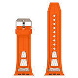 Apple Watch 7 / 8 / 9 45mm Hava Alan Delikli Silikon Kordon Metal Süslemeli, Sportif & Konforlu