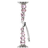 Apple Watch 1/2/3 Serisi 42mm Özel Parlak Taşlı Bileklik Kordon Saatine Zarafet ve Işıltı Kat. !