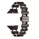 Apple Watch Ultra / Ultra2 49mm Paslanmaz Çelik Kordon Kelebek Tokalı Kapanış, Nefes Alan Tasarım