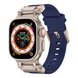 Apple Watch 2/3/4/5/6/7/8/9/se/ultra/ultra 2 Seri 42mm 44mm 45mm 49mm İçin Titanyum Başlıklı Kordon