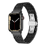 Apple Watch - se/2/3/4/5/6/7/8/9 Serisi 38mm Serisi 40mm 41mm Uyumlu Stainless Steel Metal Kordon