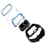 Apple Watch 2/3/4/5/6/7/8/9/se/ultra/ultra 2 Seri 42mm 44mm 45mm 49mm İçin 2in1 Kasa Koruma - Kordon
