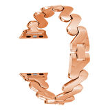 Apple Watch - se/2/3/4/5/6/7/8/9 Serisi 38mm Serisi 40mm 41mm Uyumlu Zigzag Desenli Metal Kordon