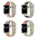 Apple Watch - se/2/3/4/5/6/7/8/9 Seri 38mm Serisi 40mm 41mm Uyumlu Renkli Desenli Silikon