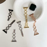 Apple Watch 2/3/4/5/6/7/8/9/se/ultra/ultra 2 Seri 42mm 44mm 45mm 49mm İçin Halka Gövde Metal Kordon