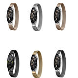 Huawei Watch GT2 / GT3 42mm İçin Bükülmelere ve kırılmalara dayanıklı Mıknatıslı Metal Hasır Kordon
