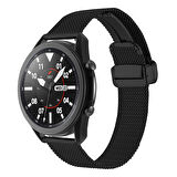 Huawei Watch GT2/ GT2 Pro/GT3 / GT4 / GT5 / GT5 Pro 46mm İçin Otomatik Klipsli Metal İşlemeli Kordon