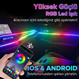 Audi A3 Sedan Uyumlu 64 Renk 210 Mod Animasyonlu Araç İçi Ambiyans Led Aydınlatma