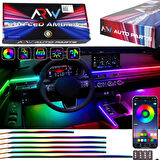 Honda Civic FD6 Uyumlu 64 Renk 210 Mod Animasyonlu Araç İçi Ambiyans Led Aydınlatma