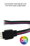 90 Adet Led Bağlantı Konnektör Soket Rgb Şerit Led 4 Pin 10 Mm Erkek Jumperlı İğne Uç