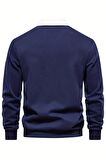 Ghassy Co. Erkek Retro Renk Bloklu Pamuklu Gömlek Yaka Sweatshirt