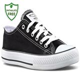 Waves 700 Numara 44 Converse Style Erkek Keten Sneaker Ayakkabı SİYAH_BEYAZ