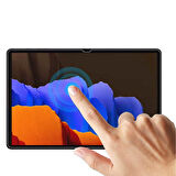 Samsung Galaxy Tab S7 FE LTE (T970 & T737 & T736 & T733 & T730) Uyumlu Tablet Nano Ekran Koruyucu Kristal Netliğinde %100 Ultra Görüntü Kalitesi Esnek Temperli Kırılmaz Nano Screen Protector