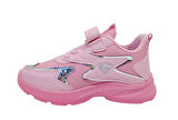 Spido 08 Filet Cırtlı Numara Kız Çocuk Sneaker Spor Ayakkabı Pembe_Gümüş