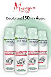 Garnier Mineral Magnezyum Ultra Kuru Sprey Deodorant 150 ml x 4 Adet