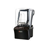 Gastrotech GT-E8 Bar Blender, Gürültü Önleyici Kapaklı, 1.2 L, 1500 W, Siyah