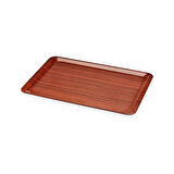 ErkoPlas ERKO0254 Verzalit Servis Tepsisi-37X53 cm-kaymaz yüzeyli-ahşap desenli 10 Adet