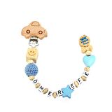 Sahi Aksesuar İsimli Bebek Emzik Zinciri - Emzik Askısı - Bebek Hediyesi - sahi_0010