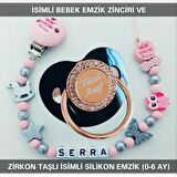 Sahi Aksesuar İsimli Bebek Emzik Zinciri Ve Bebek Silikon Emzik Seti (0-6 Ay/Yeni Doğan) sahi_0594