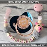 Sahi Aksesuar İsimli Bebek Emzik Zinciri Ve Bebek Silikon Emzik Seti (0-6 Ay/Yeni Doğan) sahi_0596