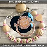 Sahi Aksesuar İsimli Bebek Emzik Zinciri Ve Bebek Silikon Emzik Seti (0-6 Ay/Yeni Doğan) sahi_0611