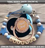 Sahi Aksesuar İsimli Bebek Emzik Zinciri Ve Bebek Silikon Emzik Seti (0-6 Ay/Yeni Doğan) sahi_0624