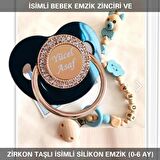 Sahi Aksesuar İsimli Bebek Emzik Zinciri Ve Bebek Silikon Emzik Seti (0-6 Ay/Yeni Doğan) sahi_0654