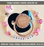 Sahi Aksesuar İsimli Bebek Emzik Zinciri Ve Bebek Silikon Emzik Seti (0-6 Ay/Yeni Doğan) sahi_0687