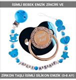 Sahi Aksesuar İsimli Bebek Emzik Zinciri Ve Bebek Silikon Emzik Seti (0-6 Ay/Yeni Doğan) sahi_0691