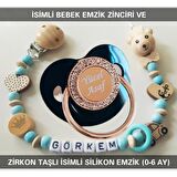 Sahi Aksesuar İsimli Bebek Emzik Zinciri Ve Bebek Silikon Emzik Seti (0-6 Ay/Yeni Doğan) sahi_0692