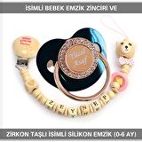 Sahi Aksesuar İsimli Bebek Emzik Zinciri Ve Bebek Silikon Emzik Seti (0-6 Ay/Yeni Doğan) sahi_0694