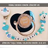 Sahi Aksesuar İsimli Bebek Emzik Zinciri Ve Bebek Silikon Emzik Seti (0-6 Ay/Yeni Doğan) sahi_0697