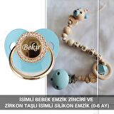 Sahi Aksesuar İsimli Bebek Emzik Zinciri Ve Bebek Silikon Emzik Seti (0-6 Ay/Yeni Doğan) sahi_0780