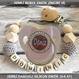 Sahi Aksesuar İsimli Bebek Emzik Zinciri Ve Bebek Silikon Emzik Seti (0-6 Ay/Yeni Doğan) sahi_0808