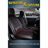 Volkswagen Amarok Lüx Deri Oto Koltuk Kılıfı Ön Arka Takım Safir SİYAH KIRMIZI