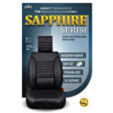 
Seat Leon Lüx Deri Oto Koltuk Kılıfı Ön Arka Takım Safir TAM SİYAH