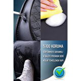 
Seat Leon Lüx Deri Oto Koltuk Kılıfı Ön Arka Takım Safir TAM SİYAH