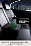 BMW 1 Serisi 118i Uyumlu Lüx Deri Oto Koltuk Kılıfı Ön Arka Takım TREND Serisi SİYAH BEYAZ