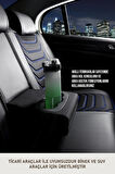 Kia Sorento 2006-2009 Uyumlu Lüx Deri Oto Koltuk Kılıfı Ön Arka Takım TREND Serisi SİYAH MAVİ